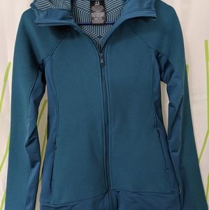 NWOT under armour hooded zip up turquoise XS
